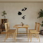 Wallity Fishes - 300 Escultura de Pared de Metal Negra